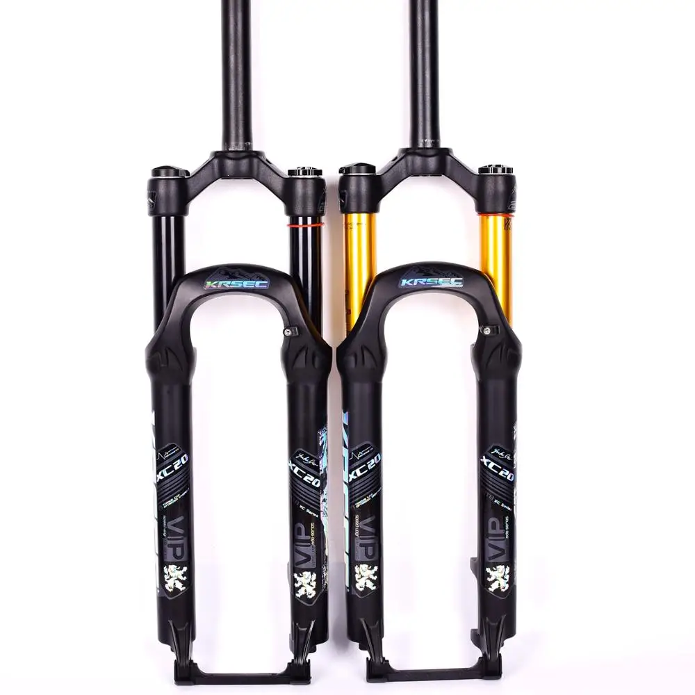 

KRSEC Magnesium Alloy MTB Bicycle Fork Supension Air 26er Inch Mountain Bike 32 RL100mm Fork For A Bicycle Accessories