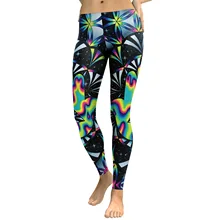 JIGERJOGER пот брюки по индивидуальному заказу зеленый цвет flash sparkle печатные 4 размера XL женские костюмы на Хэллоуин Леггинсы