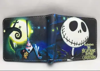 

The Nightmare Before Christmas Jack Anime Wallets Mens Leather Pu Wallet Unisex Cartoon Purse Short Coin Wallet