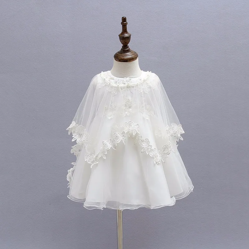 Носки для новорожденных, крестильное платье для девочек детское белое кружевное платье принцессы; платье для крещения крестильное платье одежда для малышей шифоновое платье для девочек 3 шт./компл