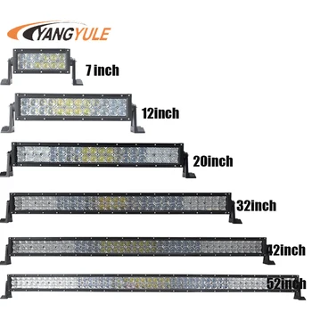 

5D aluminum housing Double rows 36W 72W 120W 180W 240W 300W offroad led light bar for jeep car roof top light bar 4x4