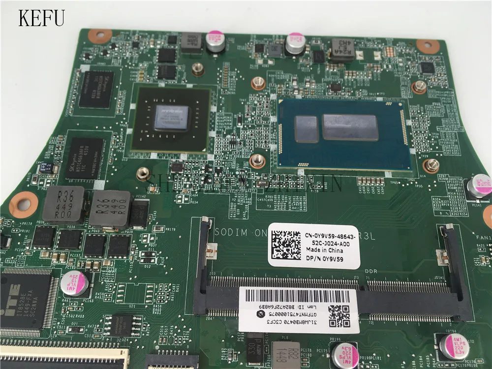 Материнская плата KEFU DAJW8GMB8C1 для ноутбука DELL Vostro 5480 системная с графическим