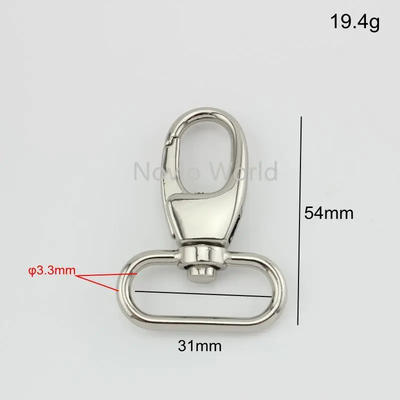 4 шт. тест, 54*31 мм 1-1/4 "маленькое количество металлический ремешок Пряжка для сумок, ошейник для собак Омаров застежка поворотный крюк с