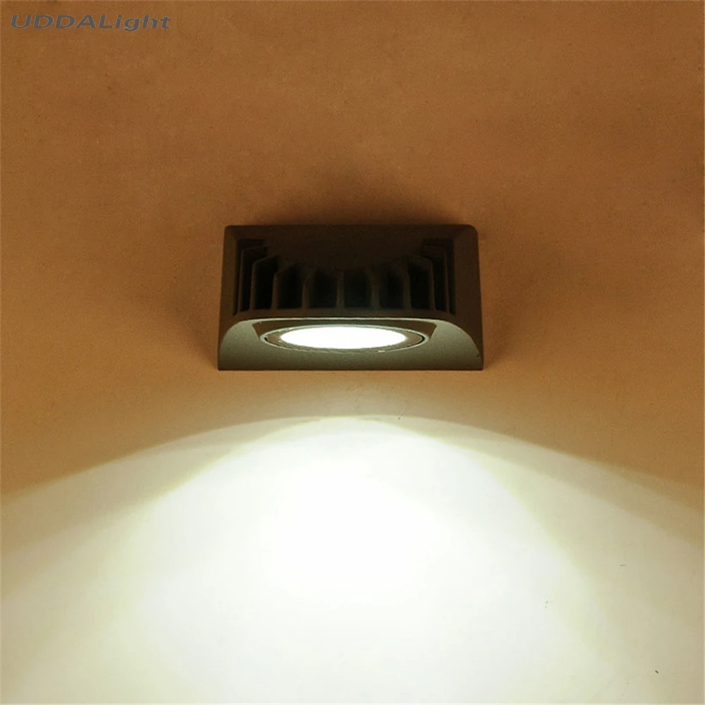 Наружное освещение 5 Вт черная/серая водная Горячая садовая лампа exterieur led|wall light