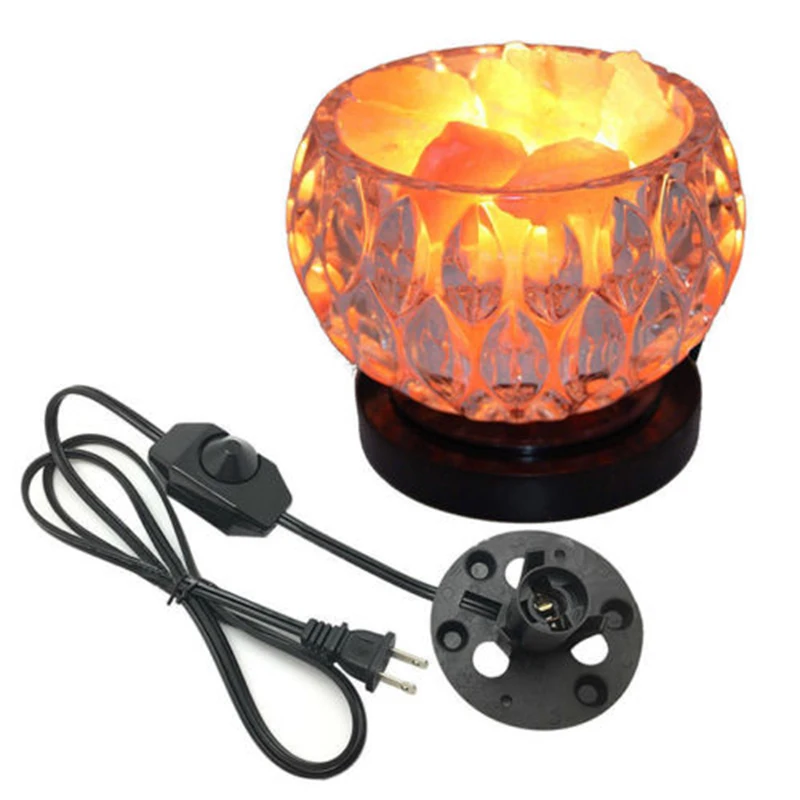 

hot Himalayan Salt Lamp Electric Power Dimmer Cable Cord Switch E12 Socket US Plug