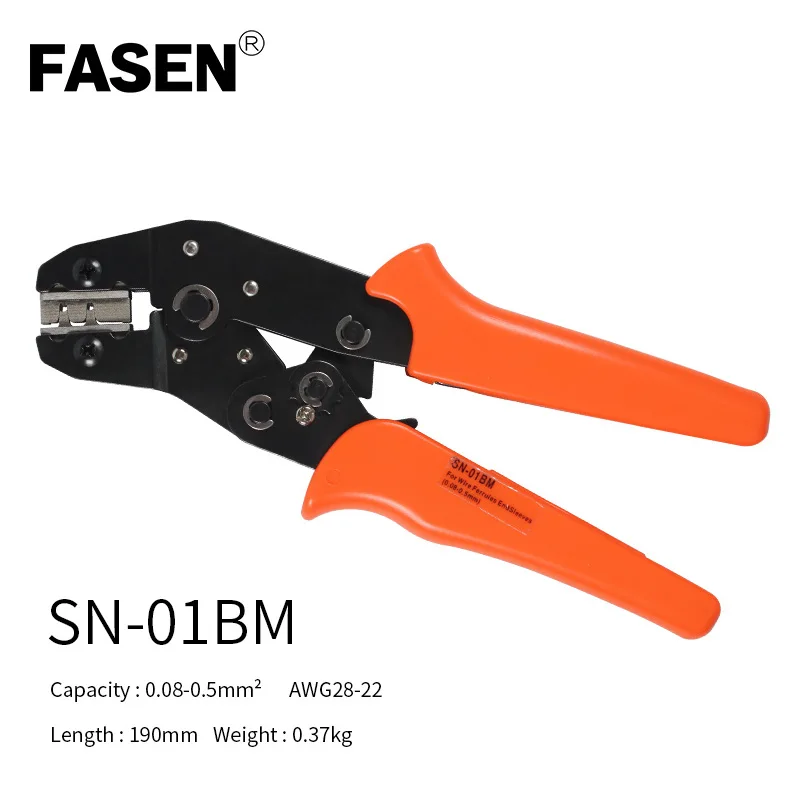 

SN-01BM Crimper Tools for Dupont PH2.0 XH2.54 KF2510 JST Servo Connector Plug Mini Crimping Pliers for AWG 28-20 D-SUB Terminal