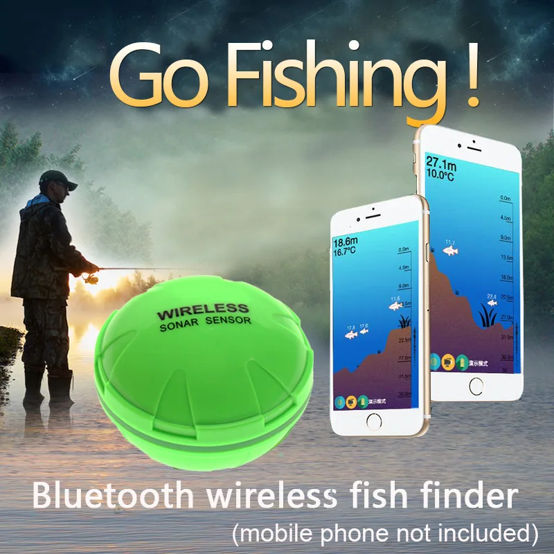 

Fish Finder Portable Wireless Sonar 48M/160ft Depth Lake Fish Detect Professional Fish Finder With Attracting Fish lamp