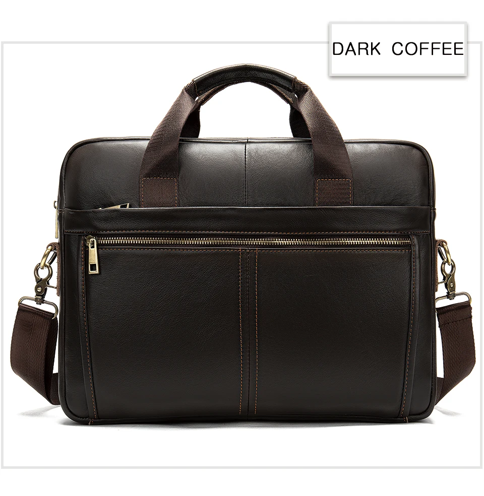 WESTAL Men's Briefcase Men's Bag Genuine Leather Laptop Bag Leather Computer/Office Bags for Men Document Briefcases Totes Bags