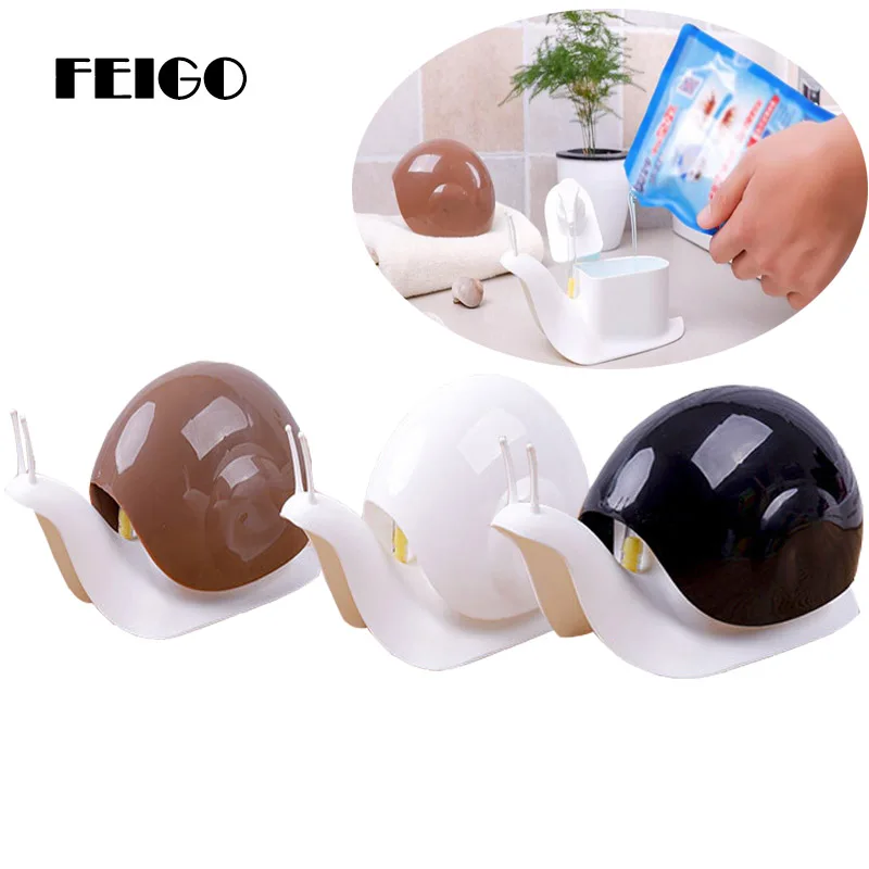 

FEIGO 1Pcs Lovely Cartoon Snail Modeling Liquid Soap Shower Shampoo Bottle Dispensing Liquid Bottles Bathroom Accessories F812