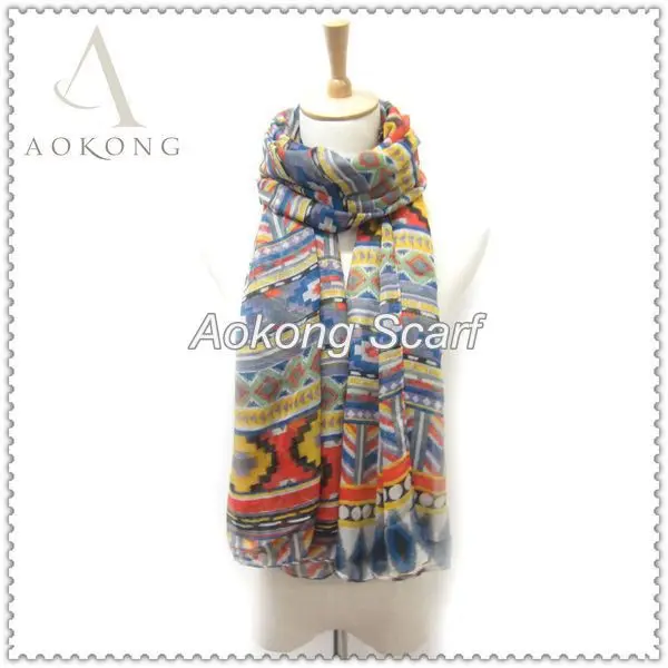Hot sell malaysia tribal scarf hijabin Women's Scarves from Apparel