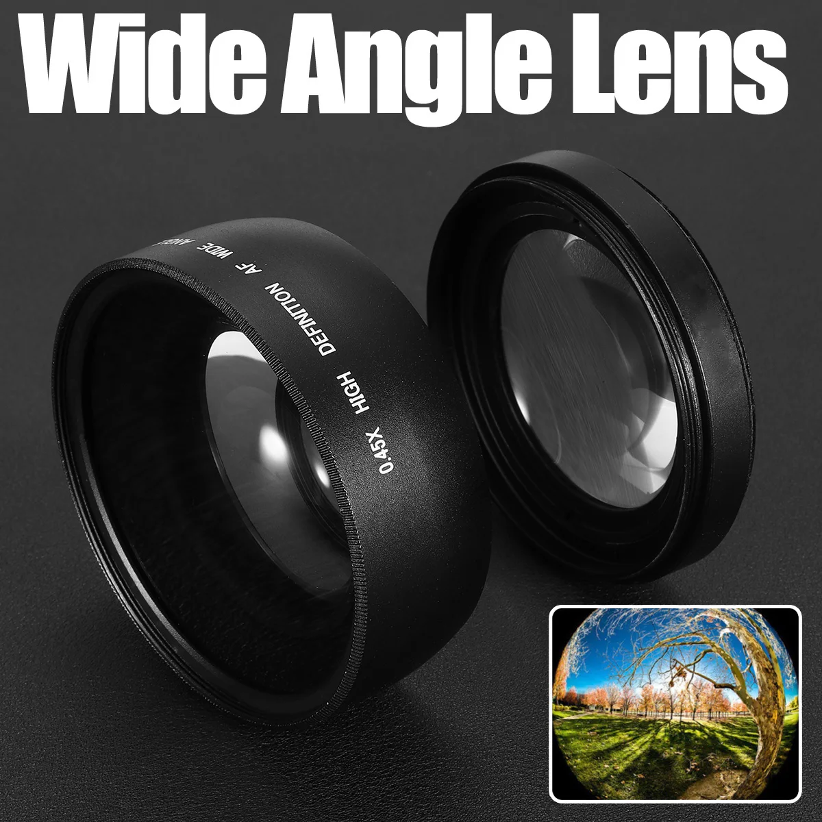 

58mm 0.45X Wide Angle Macro Lens For Canon EOS 1000D 1100D 500D Rebel T1i T2i T 3 Camera Lens Part