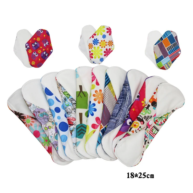 Reusable Cloth Menstrual Pads 100 Cotton Reusable Bamboo Cloth