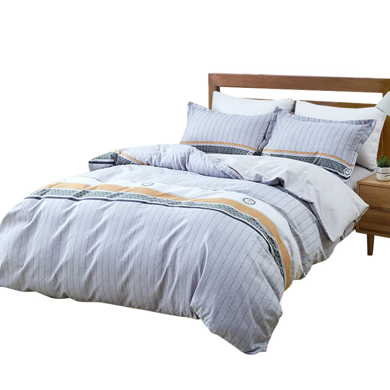

2019 New Fashion New Quilt Sheets Pillowcase Four Piece Sets 100% Cotton Fashion Solid Color Not Easy Pilling Four Piece Sets