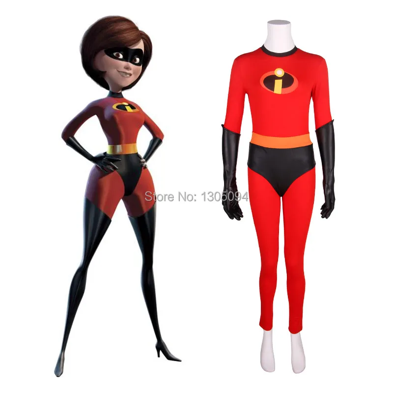 Elastigirl Helen Parr Cosplay Costume The Incredibles 2 Jumpsuit Girl