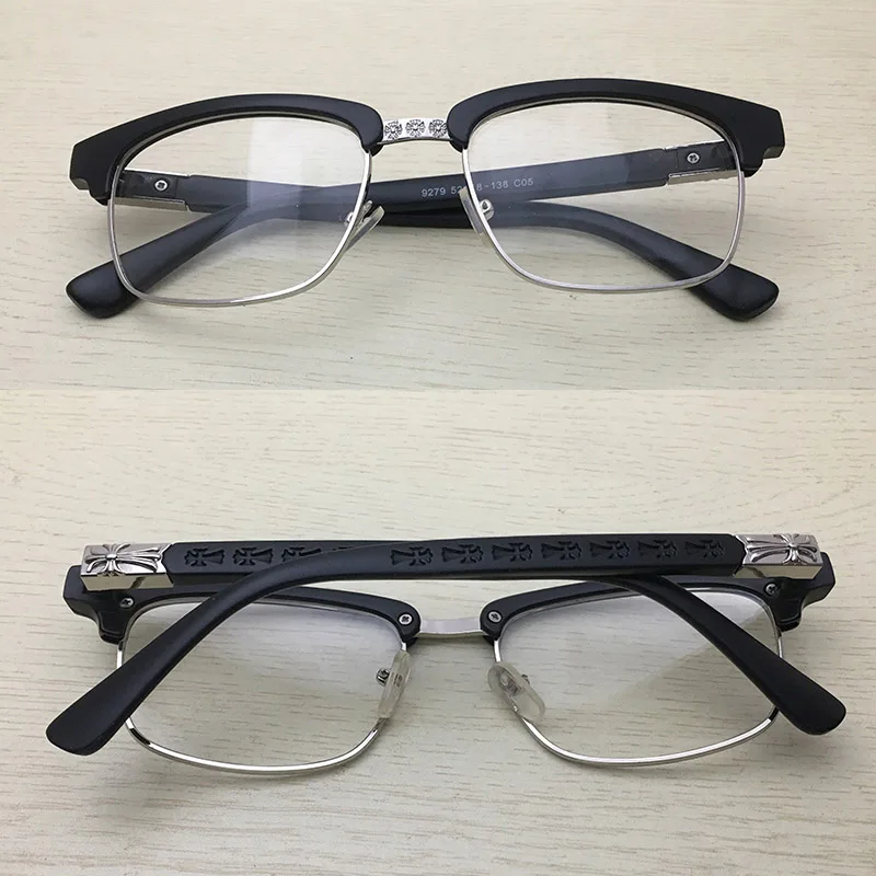 Квадратные очки в оправе для мужчин женщин Винтаж оправы для очков PC очки черный цвета: красный и коричневый, очки с оправой многие разные стили eyewe - Цвет оправы: C7 model