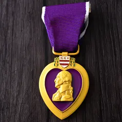 Высокое качество Американский армия США фиолетовое сердце военная медаль нагрудный знак cllection нагрудные медали с коробка с лентой