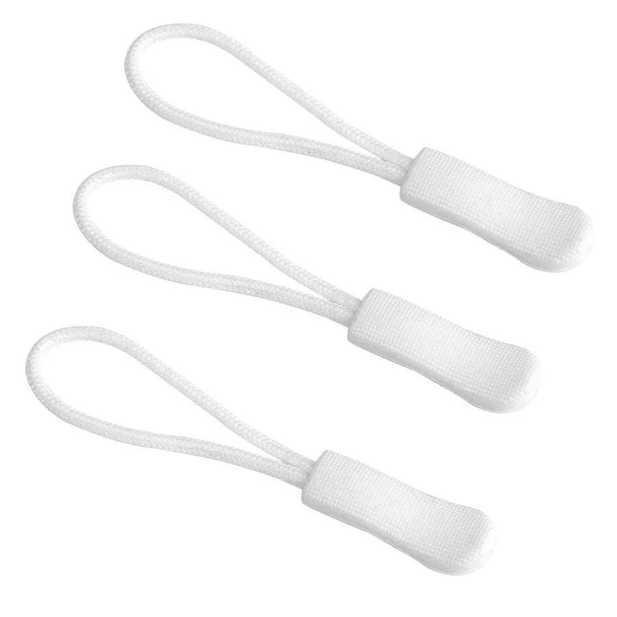 20Pcs/lot White Zipper Rope Camping Outdoor Equipment Tool Costumes Bags Tail Anti-theft Longer pull | Дом и сад