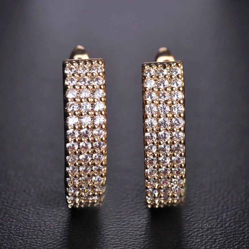 Серьги с кристаллами бриллиантовой огранки (1 пара)|cubic zirconia stud earrings|stud earringsstud earrings