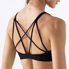 EF спортивный бюстгальтер, топ для йоги, женские бюстгальтеры для фитнеса, позолоченный принт, спортивный топ на бретелях, жилет с подкладкой, пуш-ап, бюстгальтеры для йоги, Спортивное нижнее белье для бега