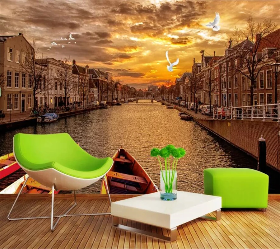 Большие Пользовательские 3d обои wellyu фотообои в стиле ретро европейская улица фон