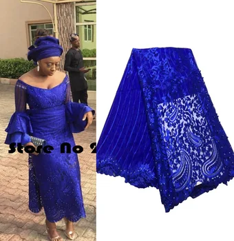 

Luxury African Lace Fabric High Quality French Guipure Lace Fabric 2019 New Arrival Sequins Lace Fabric for Party ALC-ZJ112