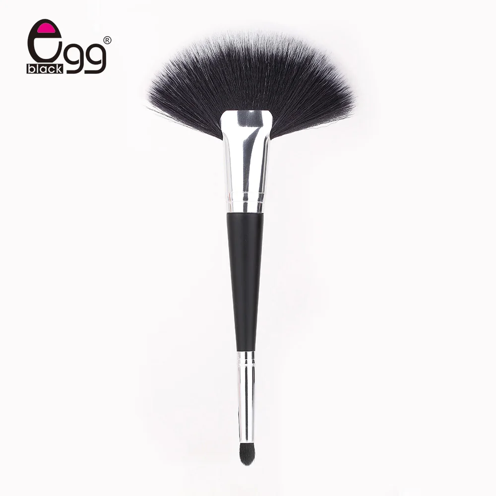 

Double Head Soft Large Fan Shape Makeup Brush Blending Blusher Highlighter Powder Cosmetic Cleaning Pro Party Beauty Tool