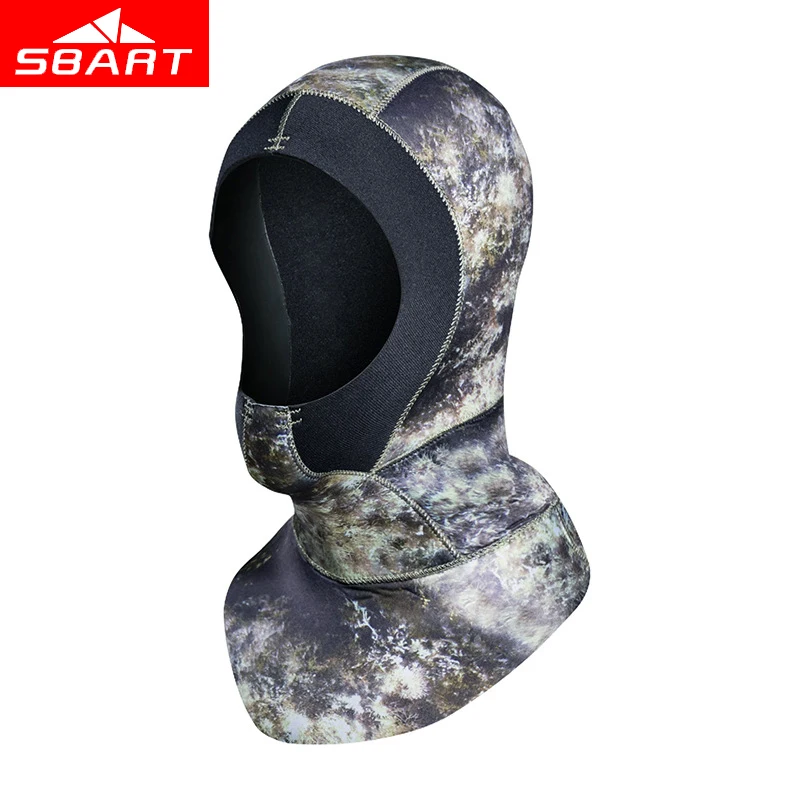 

SBART Professional 3MM Neoprene Swimming Cap Men Women Scuba Diving Hood With Shoulder Spearfishing Hat Underwater Hooded Mask