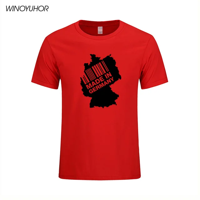 Made In Germany Print T Shirts Men Funny German Bar Code Map Made In Germany Print T Shirts Men Funny German Bar Code Map For Man Summer Short Sleeve Tops Cotton Tee Homme