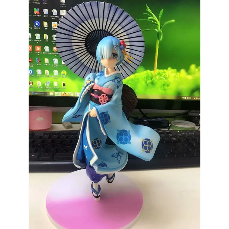 

Re: Life In A Different World From Zero Rem Action Figure 1/8 scale Holding An Umbrella Kimono Rem PVC figure Toy Brinquedos