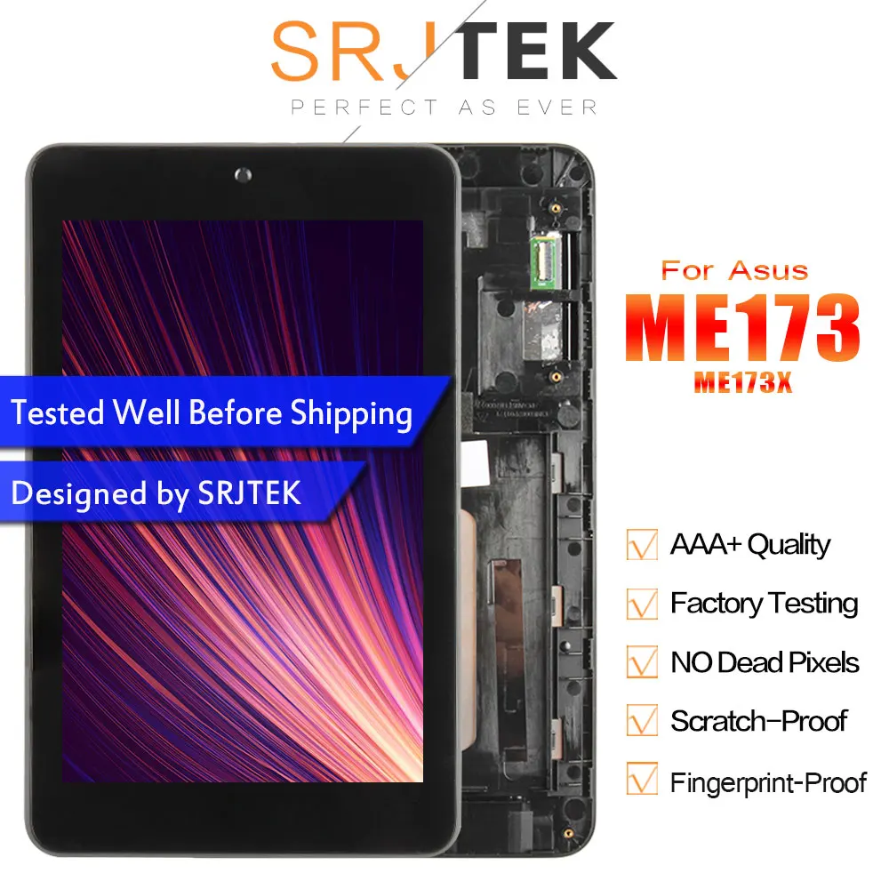 Цена Для Asus MemoPad HD7 ME173 ME173X K00B ЖК дисплей Матрица кодирующий преобразователь сенсорного экрана в сборе с рамкой n070icn gb1 LD070WX4 SM01