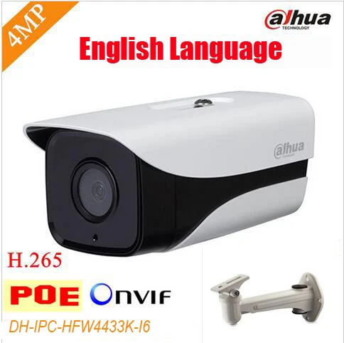 Dahua H.265 4MP IPC HFW4433K I6 сетевая ip камера POE IP67 наружная ИК 150 м Замена HFW4431K веб