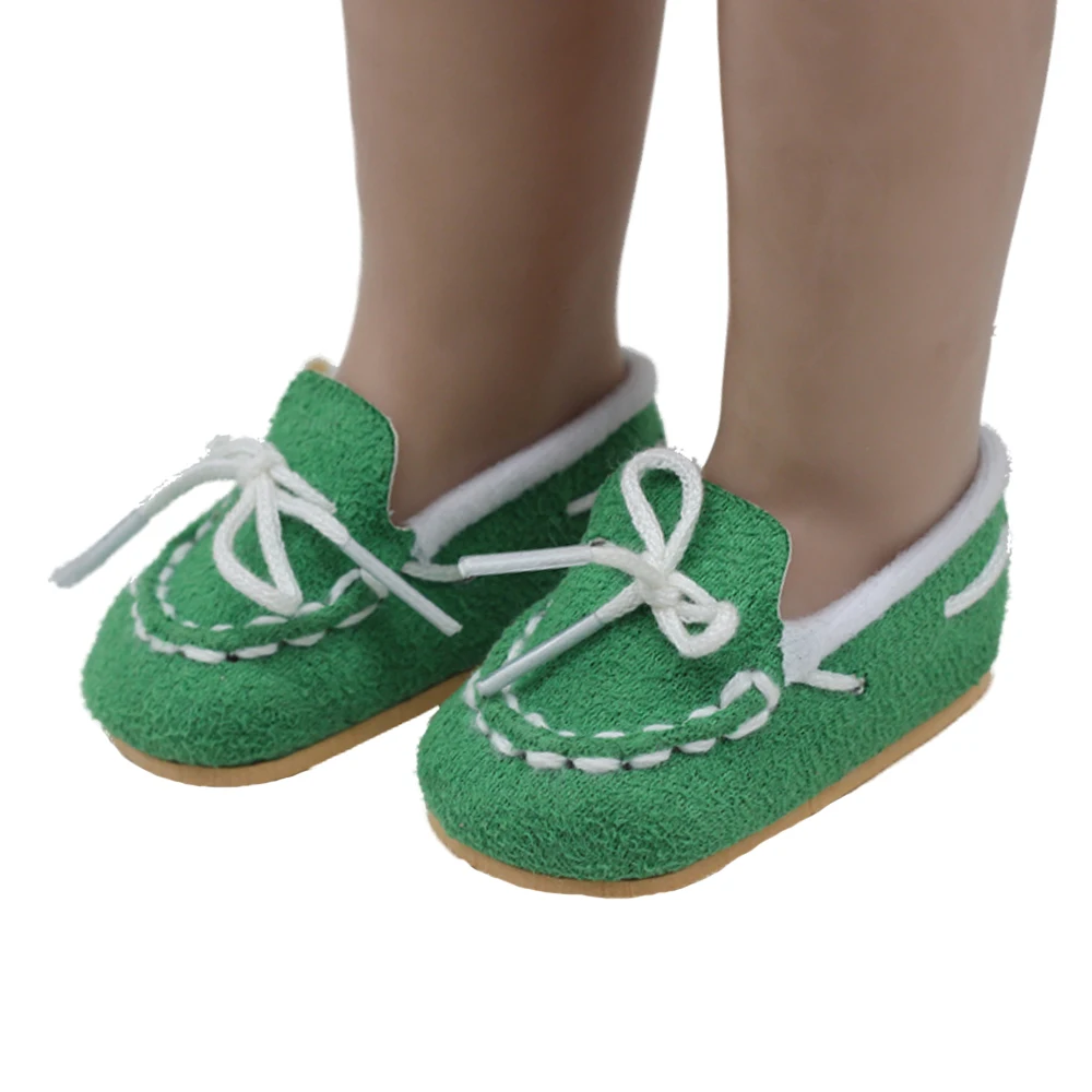 1 Pair Dolls Boots For 43cm Baby Dolls As For 18 Inch Girl Dolls Mini Shoes Slippers toy