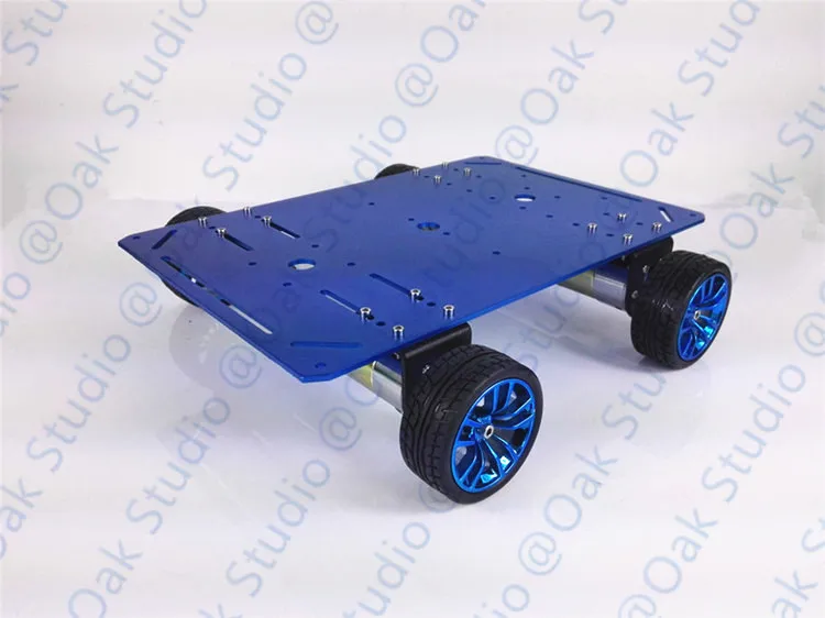 C600M 4WD балансировочный автомобиль/платформа, двигатель постоянного тока большой мощности, серебристый/синий/золотой сплав шасси, 65 мм Металлические Колеса, для DIY умный автомобиль, Owi