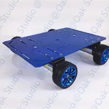 C600M 4WD балансировочный автомобиль/платформа, двигатель постоянного тока большой мощности, серебристый/синий/золотой сплав шасси, 65 мм Металлические Колеса, для DIY умный автомобиль, Owi