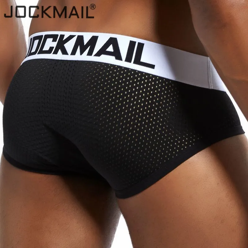 JOCKMAIL новое Сетчатое Мужское нижнее белье сексуальные мужские трусы из дышащего