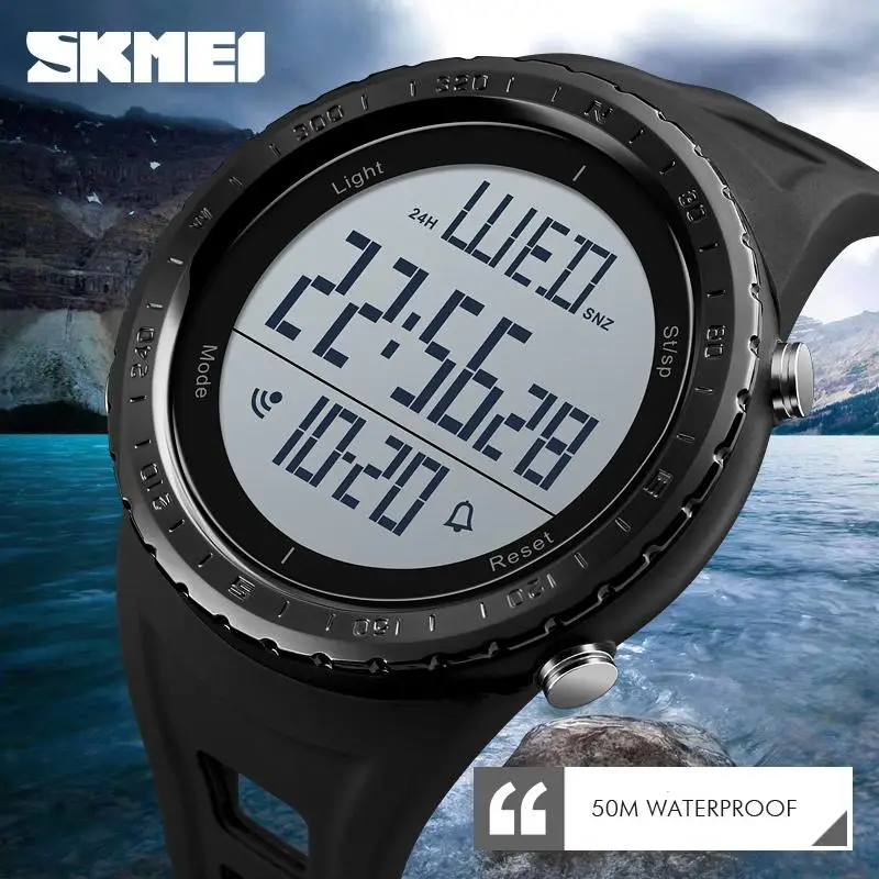 SKMEI Men Sport Watch Outdoor Swimming Diving Digi