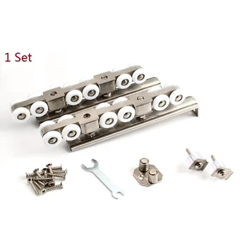 

304 Stainless Steel Hanging Sliding Wooden Door Roller Rollers 12 Wheels 150KG