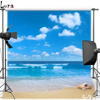 

MEHOFOTO Blue Sky Vinyl Photography Background For Wedding Seaside New Fabric Flannel Background For Children Photo Studio 581