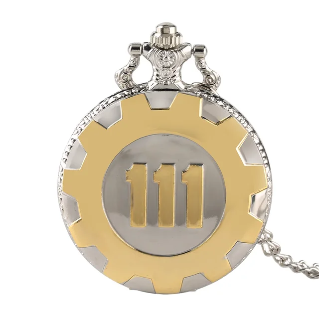 Fallout 4 Game Vault 111 Classic Theme Quartz Vintage Pocket Watch Bronze Luxury Fallout 4 Game Vault 111 Classic Theme Quartz Vintage Pocket Watch Bronze Luxury