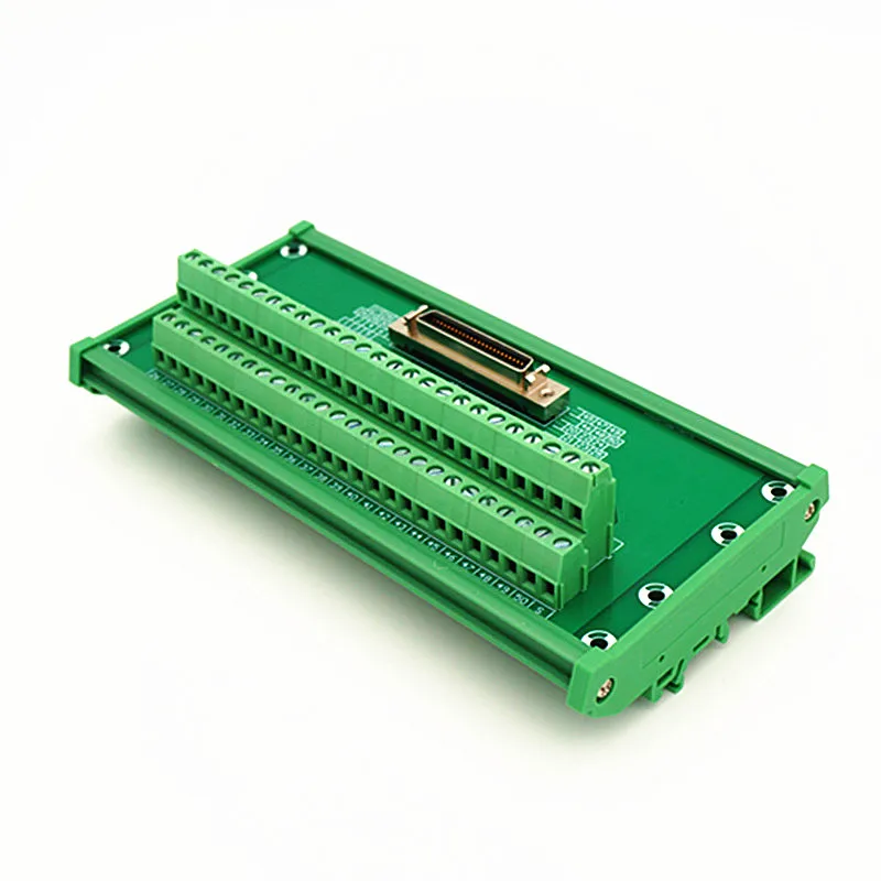 DIN рейку крепление SCSI 50P MDR женский Breakout Board терминальный модуль.|Клеммные колодки|