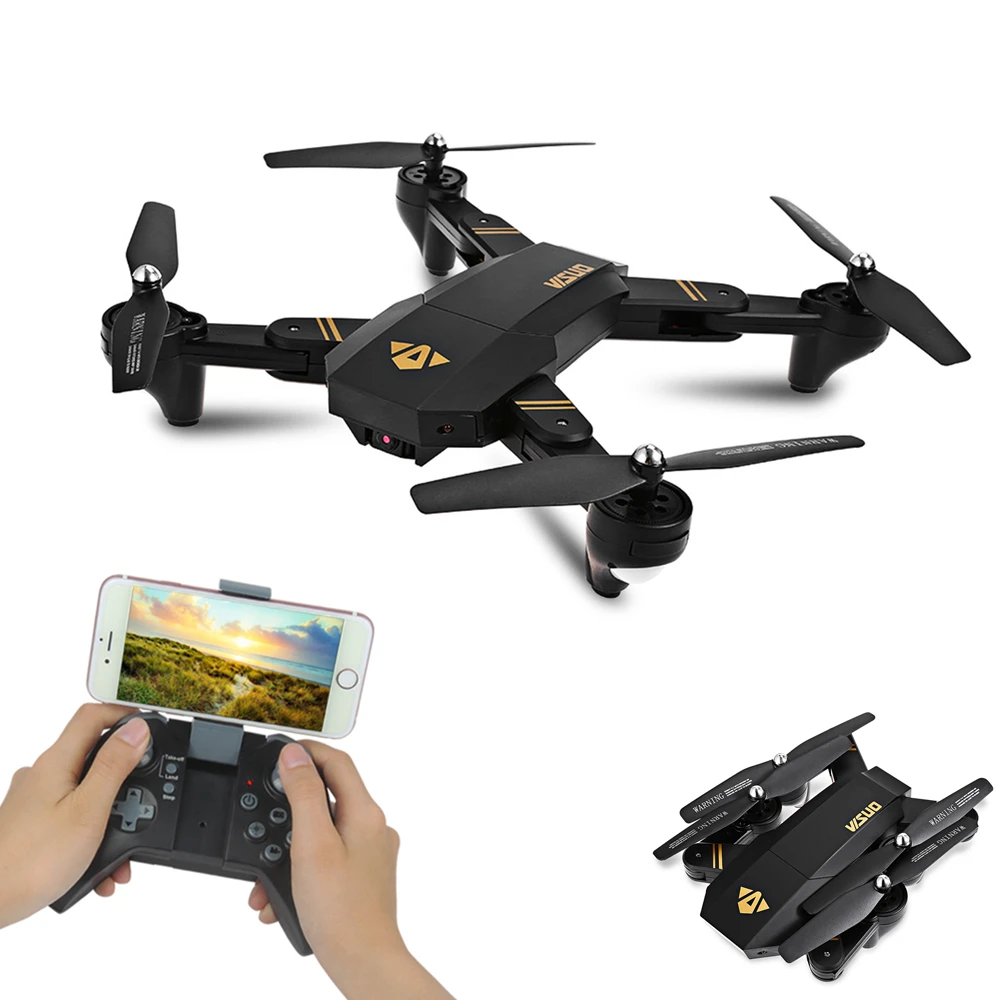 

TIANQU VISUO XS809W Quadcopter Mini Foldable Selfie Drone with Wifi FPV 0.3MP/2MP Camera Altitude Hold RC Drone