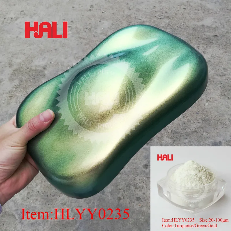 100 г Хамелеон Пигмент Цвет изменить порошок авто краска пигмент хром зеркало эффект пигмент хром порошок пыль многоцветные флип - Цвет: HLYY0235