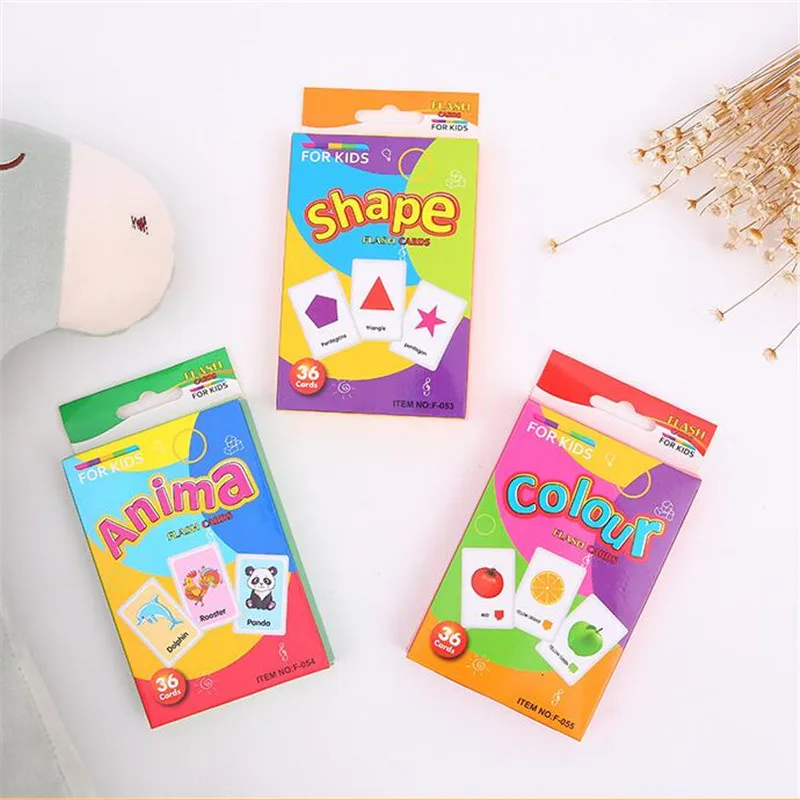 

Baby Children Learning Toy Animal Shape Card Pocket Flash Learning Word Table Game Card for kids Montessori Educational Toys