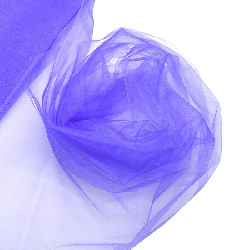 48cm x 10m Mariage Yarn Tulle Roll Sheer Crystal Organza Fabric DIY Girls Tutu Skirt for Wedding Birthday Party Decor Supplies