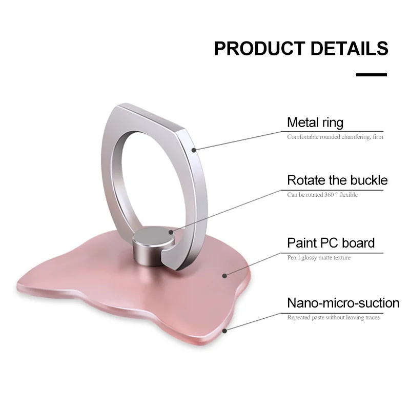 360 Degree Cat Ear Mobile Phone Finger Ring Holder Stand Mount Charging Support Universal Bracket for iPhone Xiaomi iPad Samsung