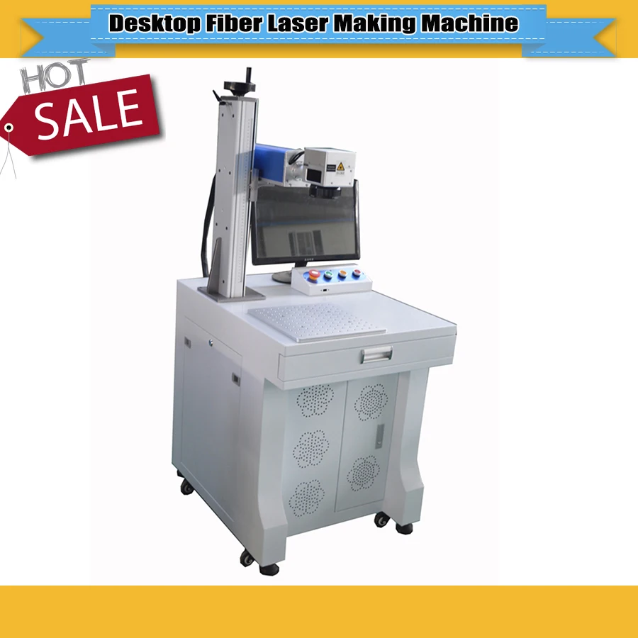  High Quality Desktop Fiber Laser marking machine Connected to the computer/laser marking machine me