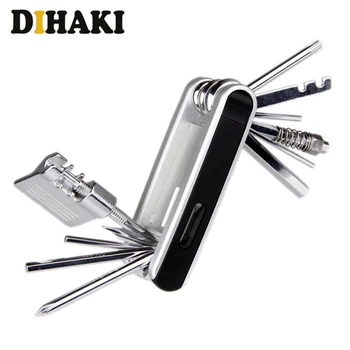 

Multi-function 13 in 1 Precision Steel Bike Tool kit hex wrench screwdriver chain cutter tensioner Bicycle Repairing Tool Set