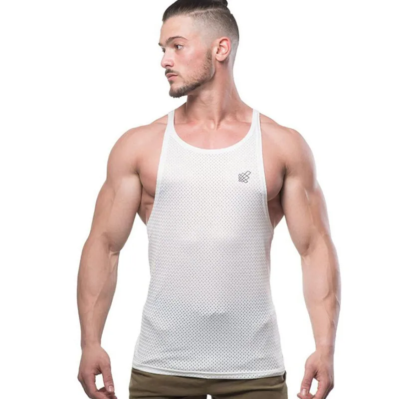 Male Tank Tops gym Undershirt men-5