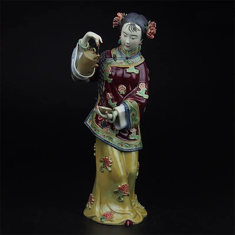 Fine Art Antique Porcelain Sculptures Dolls Collectible Angels Ceramic Figurines Vintage Female Statue Limited Decoration L3392 - Цвет: Многоцветный