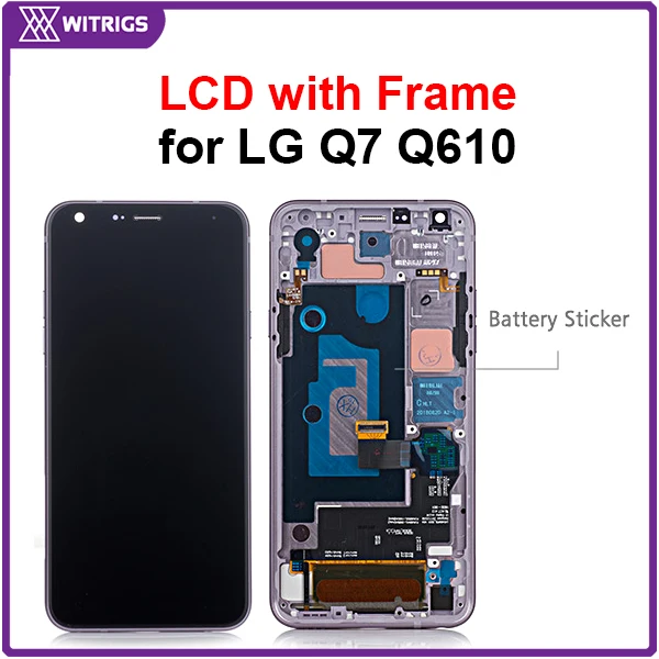 

Witrigs Q610 LCD Display Touch Screen Digitizer Assembly with Frame for LG Q7